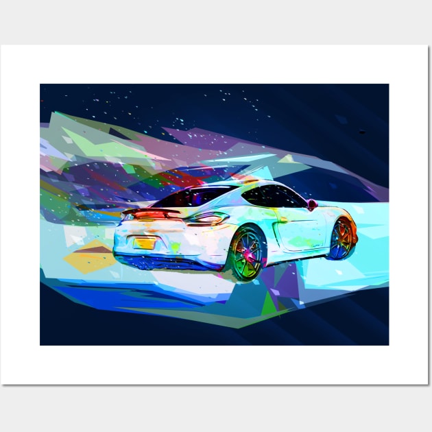 Cayman Porsche - Graphic Wall Art by Rendagarth_Design_Company